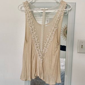 Sleeveless Cream Top